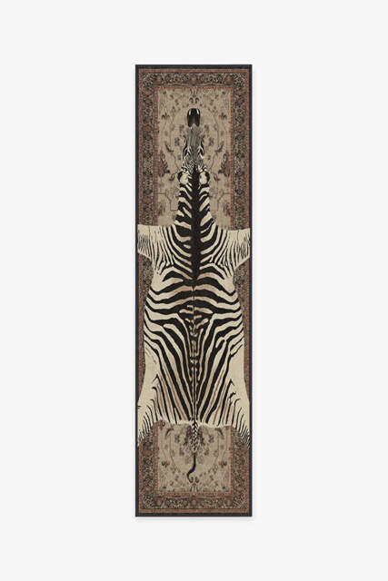 On Safari Hazel Rug by Iris Apfel Brown - 75x305 - Machine Washable Area Rug - Kid & Pet Friendly - Indoor Rugs - Ruggable