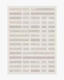 Laine Ivory & Natural Rug - 150x215 - Machine Washable Area Rug - Kid & Pet Friendly - Indoor Rugs - Ruggable