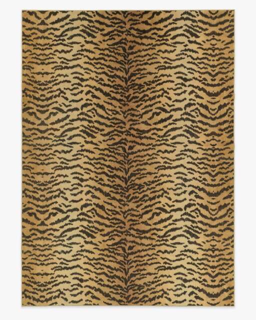 Tigre Gold Rug by Scalamandré - 305x425 - Machine Washable Area Rug - Kid & Pet Friendly - Indoor Rugs - Ruggable - image 1