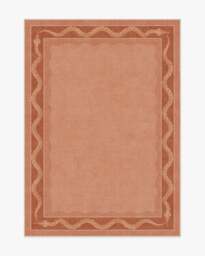 Serpent Border Coral Flatwoven Rug by Matthew Williamson - 150x215 - Machine Washable Area Rug - Kid & Pet Friendly - Indoor Rugs - Ruggable - thumbnail 1
