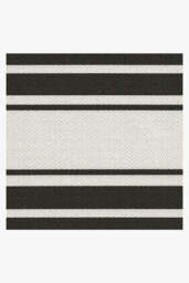 Marina Stripe Black Outdoor Rug - 75x305 - Machine Washable Area Rug - Kid & Pet Friendly - Indoor Rugs - Ruggable - thumbnail 3