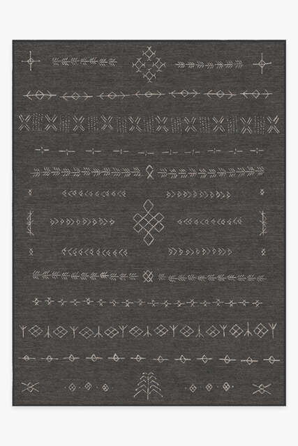 Astrid Soft Black Rug - 275x365 - Machine Washable Area Rug - Kid & Pet Friendly - Indoor Rugs - Ruggable - image 1