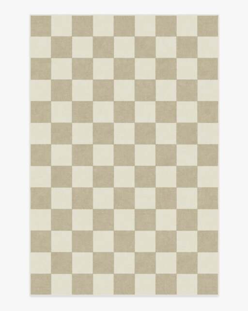 Jaque Checkered Stone Rug Beige - 200x290 - Machine Washable Area Rug - Kid & Pet Friendly - Indoor Rugs - Ruggable - image 1
