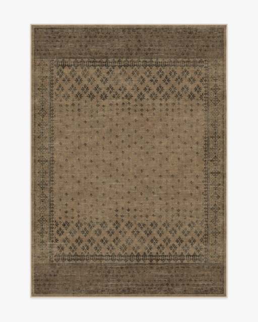 Fernanda Black & Tan Flatwoven Rug - 150x215 - Machine Washable Area Rug - Kid & Pet Friendly - Indoor Rugs - Ruggable - image 1