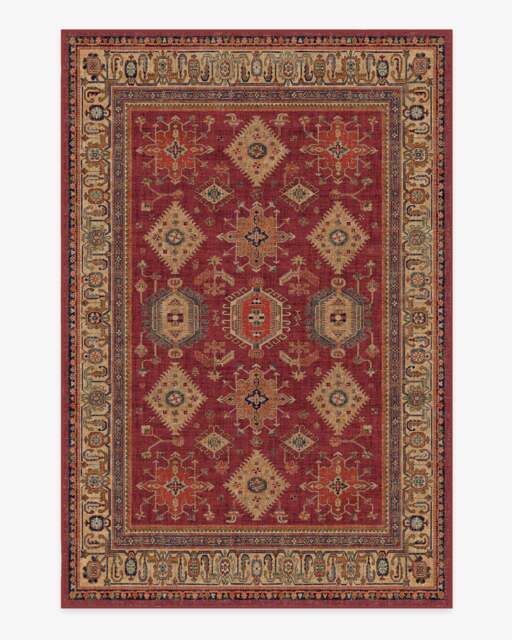 Cambria Ruby Flatwoven Rug - 185x275 - Machine Washable Area Rug - Kid & Pet Friendly - Indoor Rugs - Ruggable - image 1