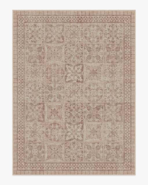 Astoria Rose Gold Flatwoven Rug by The Hiltons - 275x365 - Machine Washable Area Rug - Kid & Pet Friendly - Indoor Rugs - Ruggable - image 1