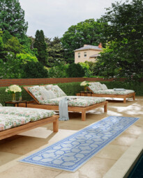 Shaded Bamboo Blue Outdoor Rug by Mrs. Alice - 275x365 - Machine Washable Area Rug - Kid & Pet Friendly - Outdoor Rugs - Ruggable - thumbnail 2