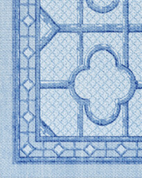 Shaded Bamboo Blue Outdoor Rug by Mrs. Alice - 275x365 - Machine Washable Area Rug - Kid & Pet Friendly - Indoor Rugs - Ruggable - thumbnail 4