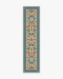 Flutterby Multicolor Rug by Iris Apfel Brown - 75x305 - Machine Washable Area Rug - Kid & Pet Friendly - Indoor Rugs - Ruggable