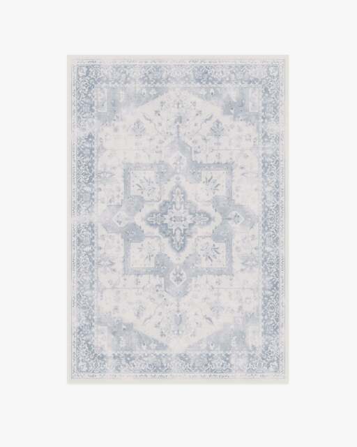 Kira Soft Blue Rug - 120x185 - Machine Washable Area Rug - Kid & Pet Friendly - Indoor Rugs - Ruggable - image 1