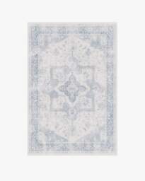 Kira Soft Blue Rug - 120x185 - Machine Washable Area Rug - Kid & Pet Friendly - Indoor Rugs - Ruggable - thumbnail 1