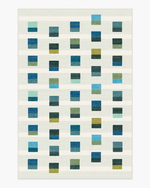 Pezzo Teal Rug - 200x290 - Machine Washable Area Rug - Kid & Pet Friendly - Indoor Rugs - Ruggable - image 1