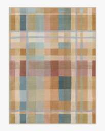 Margot Plaid Ochre Multicolour Flatwoven Rug Brown - 275x365 - Machine Washable Area Rug - Kid & Pet Friendly - Indoor Rugs - Ruggable - thumbnail 1