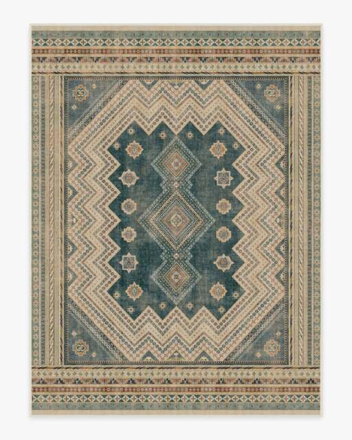 Toy Story Terrene Antique Teal Flatwoven Rug - 275x365 - Machine Washable Area Rug - Kid & Pet Friendly - Indoor Rugs - Ruggable - image 1