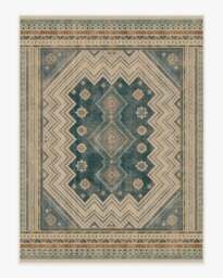 Toy Story Terrene Antique Teal Flatwoven Rug - 275x365 - Machine Washable Area Rug - Kid & Pet Friendly - Indoor Rugs - Ruggable