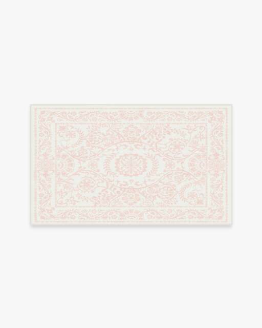Delphina Powder Pink Flatwoven Rug - 90x150 - Machine Washable Area Rug - Kid & Pet Friendly - Indoor Rugs - Ruggable - image 1
