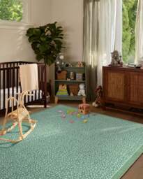 Teeny Terrazzo Sage Rug - 90x150 - Machine Washable Area Rug - Kid & Pet Friendly - Indoor Rugs - Ruggable - thumbnail 2