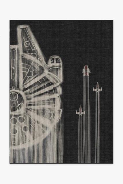 The Rebellion Flatwoven Rug Black & White - 150x215 - Machine Washable Area Rug - Kid & Pet Friendly - Indoor Rugs - Ruggable - image 1