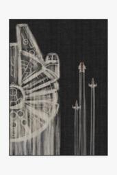 The Rebellion Flatwoven Rug Black & White - 150x215 - Machine Washable Area Rug - Kid & Pet Friendly - Indoor Rugs - Ruggable - thumbnail 1