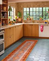 Hilma Sunset Flatwoven Rug by Justina Blakeney Orange - 60x90 - Machine Washable Area Rug - Kid & Pet Friendly - Indoor Rugs - Ruggable - thumbnail 2