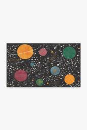 Outer Space Black Rug - 90x150 - Machine Washable Area Rug - Kid & Pet Friendly - Indoor Rugs - Ruggable