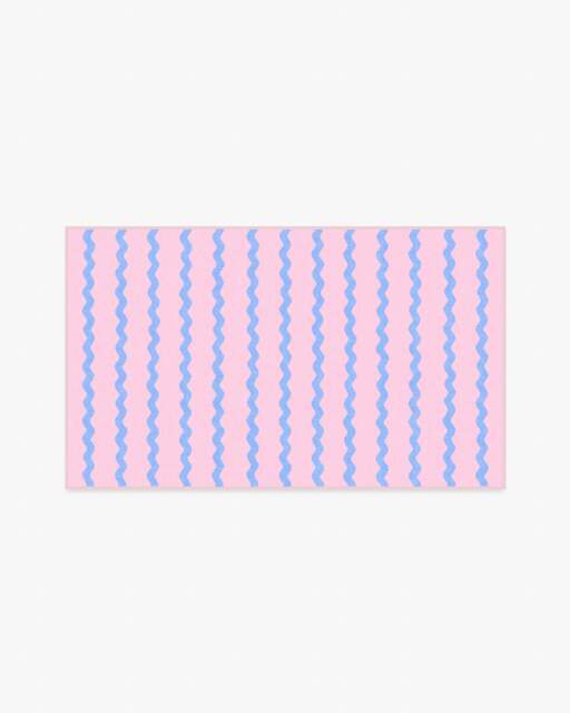 Giggle Squiggle Pink Rug - 90x150 - Machine Washable Area Rug - Kid & Pet Friendly - Indoor Rugs - Ruggable - image 1