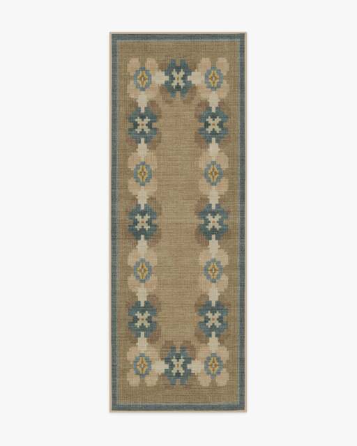 Aster Soft Blue Re-Jute Rug - 75x215 - Machine Washable Area Rug - Kid & Pet Friendly - Indoor Rugs - Ruggable - image 1