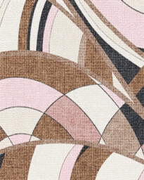 Portobello Road Soft Pink & Black Rug by RIXO - 245 Round - Machine Washable Area Rug - Kid & Pet Friendly - Indoor Rugs - Ruggable - thumbnail 3