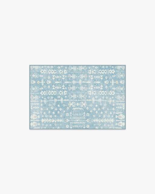 Palmetto Coastal Blue Flatwoven Rug by Gray Malin - 60x90 - Machine Washable Area Rug - Kid & Pet Friendly - Indoor Rugs - Ruggable - image 1