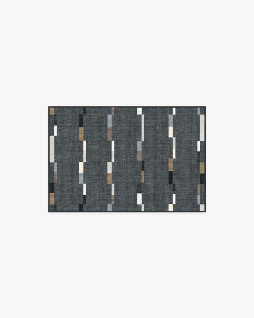 Rift Charcoal Flatwoven Rug - 60x90 - Machine Washable Area Rug - Kid & Pet Friendly - Indoor Rugs - Ruggable - image 1