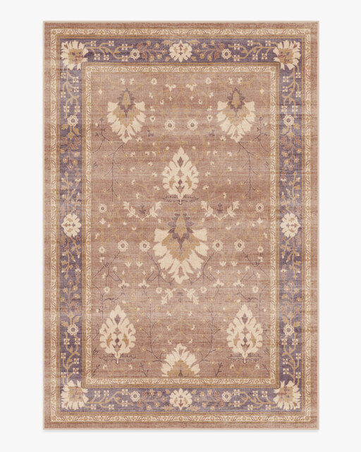 Serafina Taupe & Plum Rug Brown - 185x275 - Machine Washable Area Rug - Kid & Pet Friendly - Indoor Rugs - Ruggable - image 1
