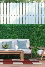 Gingham Plaid Red & White Outdoor Rug - 275x365 - Machine Washable Area Rug - Kid & Pet Friendly - Outdoor Rugs - Ruggable - thumbnail 2