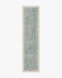 Cyrus Neutral and Blue Flatwoven Rug - 60x90 - Machine Washable Area Rug - Kid & Pet Friendly - Indoor Rugs - Ruggable - thumbnail 2