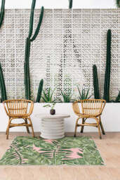 Filifera Palm Pink Outdoor Rug - 75x215 - Machine Washable Area Rug - Kid & Pet Friendly - Outdoor Rugs - Ruggable - thumbnail 2