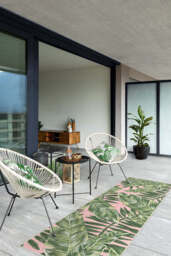 Filifera Palm Pink Outdoor Rug - 75x215 - Machine Washable Area Rug - Kid & Pet Friendly - Indoor Rugs - Ruggable - thumbnail 2