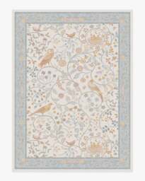 Newill Ivory & Blue Rug by Morris & Co. - 275x365 - Machine Washable Area Rug - Kid & Pet Friendly - Indoor Rugs - Ruggable