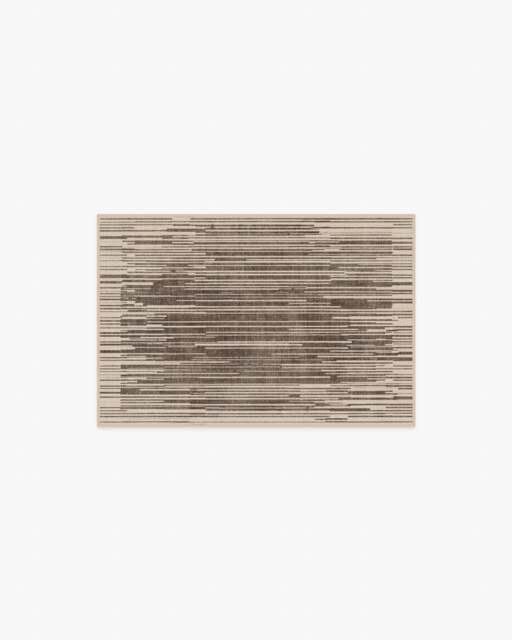 Striated Border Brown Rug - 60x90 - Machine Washable Area Rug - Kid & Pet Friendly - Indoor Rugs - Ruggable