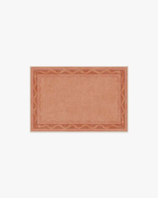 Serpent Border Coral Flatwoven Rug by Matthew Williamson - 60x90 - Machine Washable Area Rug - Kid & Pet Friendly - Indoor Rugs - Ruggable - image 1