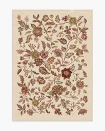 Anonna Burgundy Multicolor Rug - 150x215 - Machine Washable Area Rug - Kid & Pet Friendly - Indoor Rugs - Ruggable - thumbnail 1