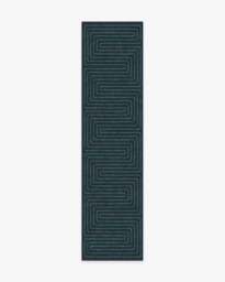 Labyrinth Navy & Teal Rug by Jonathan Adler - 60x90 - Machine Washable Area Rug - Kid & Pet Friendly - Indoor Rugs - Ruggable - thumbnail 2