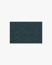 Labyrinth Navy & Teal Rug by Jonathan Adler - 60x90 - Machine Washable Area Rug - Kid & Pet Friendly - Indoor Rugs - Ruggable - thumbnail 1