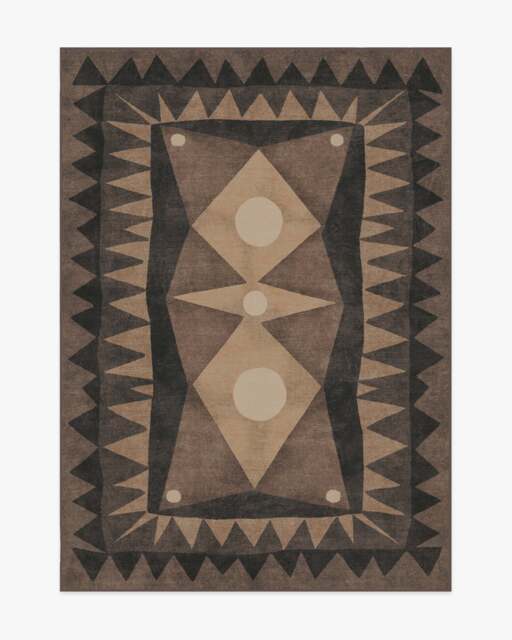 Hilma Charcoal Flatwoven Rug by Justina Blakeney - 150x215 - Machine Washable Area Rug - Kid & Pet Friendly - Indoor Rugs - Ruggable - image 1