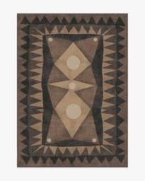 Hilma Charcoal Flatwoven Rug by Justina Blakeney - 150x215 - Machine Washable Area Rug - Kid & Pet Friendly - Indoor Rugs - Ruggable - thumbnail 1