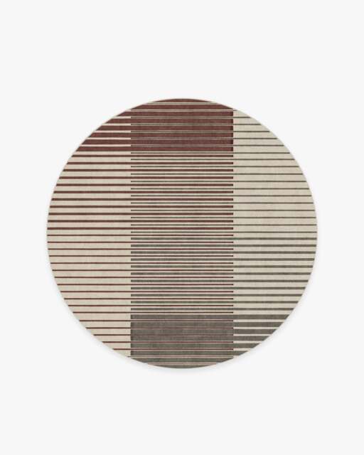 Gradasi Sumac Flatwoven Rug Brown - 185 Round - Machine Washable Area Rug - Kid & Pet Friendly - Indoor Rugs - Ruggable - image 1