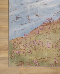 A Sunny Day Flatwoven Rug Green - 90x150 - Machine Washable Area Rug - Kid & Pet Friendly - Indoor Rugs - Ruggable - thumbnail 4