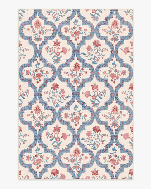 Elodie Currant & Ocean Outdoor Rug - 185x275 - Machine Washable Area Rug - Kid & Pet Friendly - Indoor Rugs - Ruggable - image 1