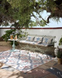 Elodie Currant & Ocean Outdoor Rug - 185x275 - Machine Washable Area Rug - Kid & Pet Friendly - Indoor Rugs - Ruggable - thumbnail 2