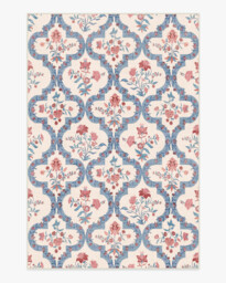 Elodie Currant & Ocean Outdoor Rug - 185x275 - Machine Washable Area Rug - Kid & Pet Friendly - Indoor Rugs - Ruggable - thumbnail 1