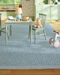 Teeny Terrazzo Blue Rug - 90x150 - Machine Washable Area Rug - Kid & Pet Friendly - Indoor Rugs - Ruggable - thumbnail 2