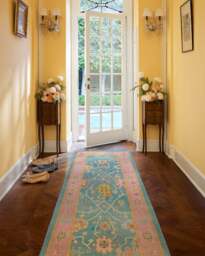 Jemima Multicolour Flatwoven Rug Blue - 60x90 - Machine Washable Area Rug - Kid & Pet Friendly - Indoor Rugs - Ruggable - thumbnail 2